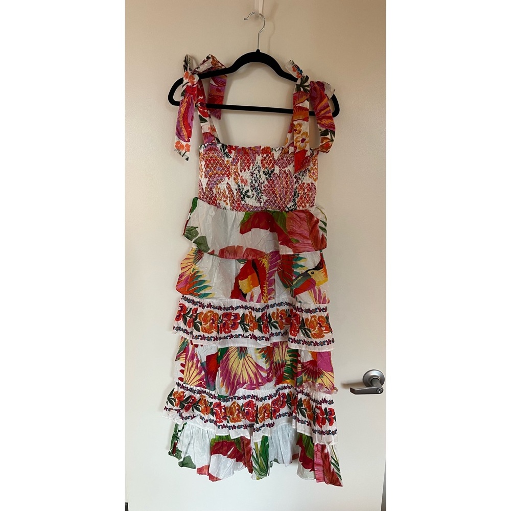 Farm Rio midi dress, size small, never worn without tags.